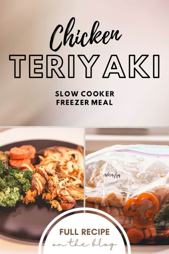 Chicken teriyaki cooked and freezer
