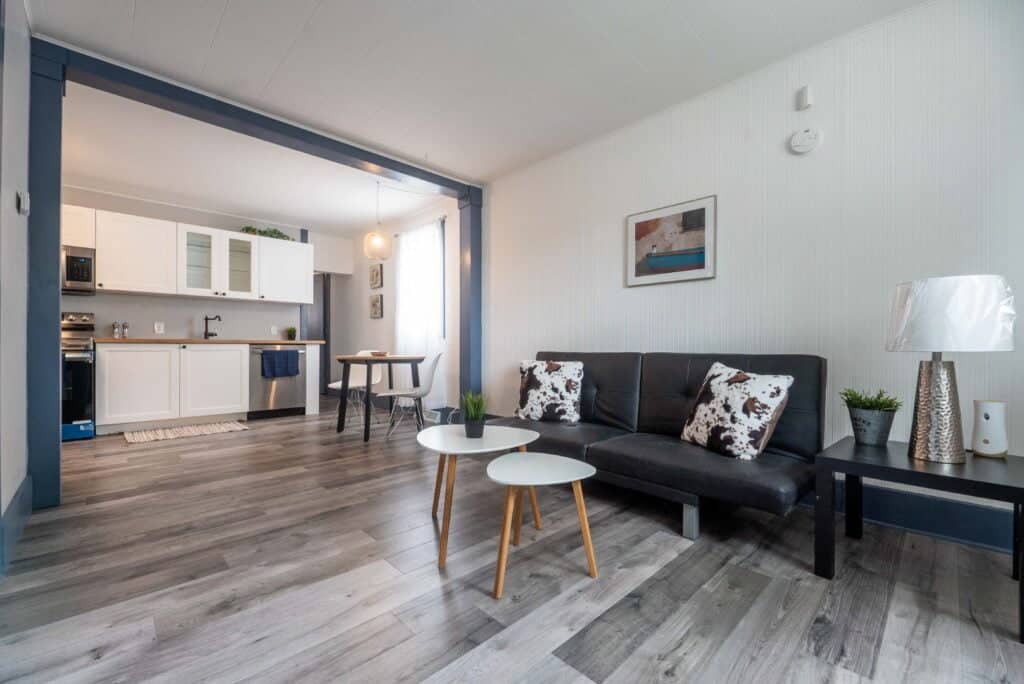 White and Blue Small Home Renovation