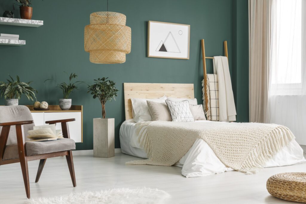 Bed Room Decor Ideas For Adult Rooms featured image of a green bedroom that's nicely decorated
