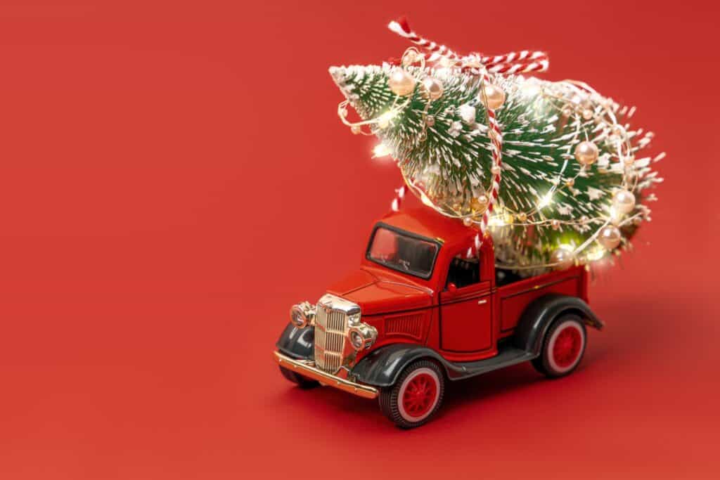 Christmas Red Truck Decor Ideas