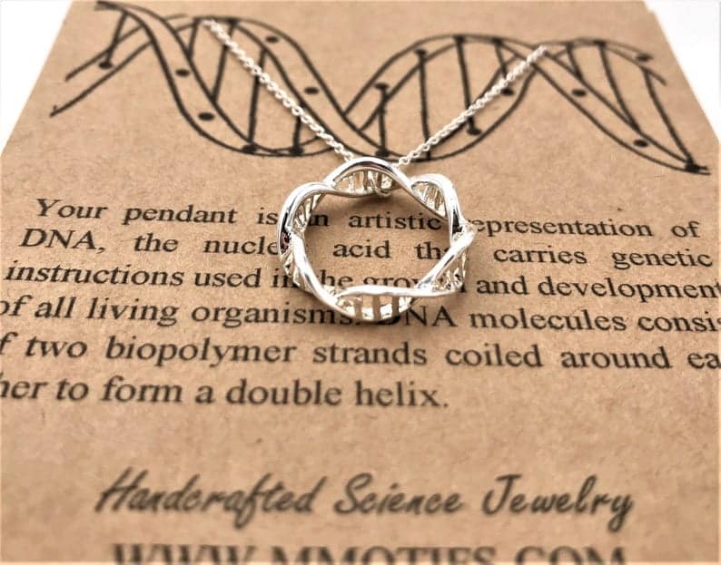 DNA Necklace-Eternity Mobius Necklace-Doctor Genetics Gift-Science Gift