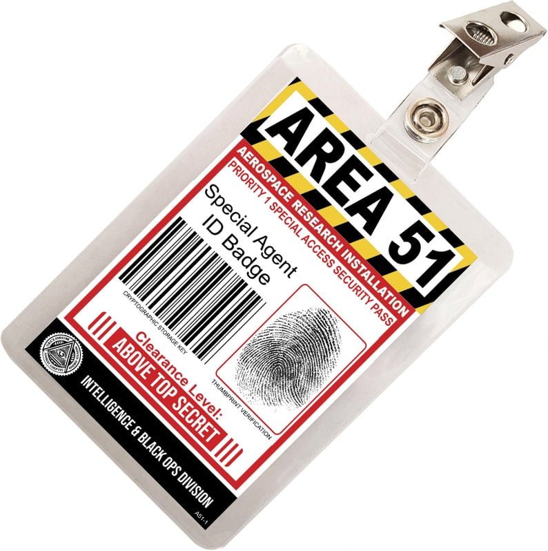 Fake Area 51 ID Badge