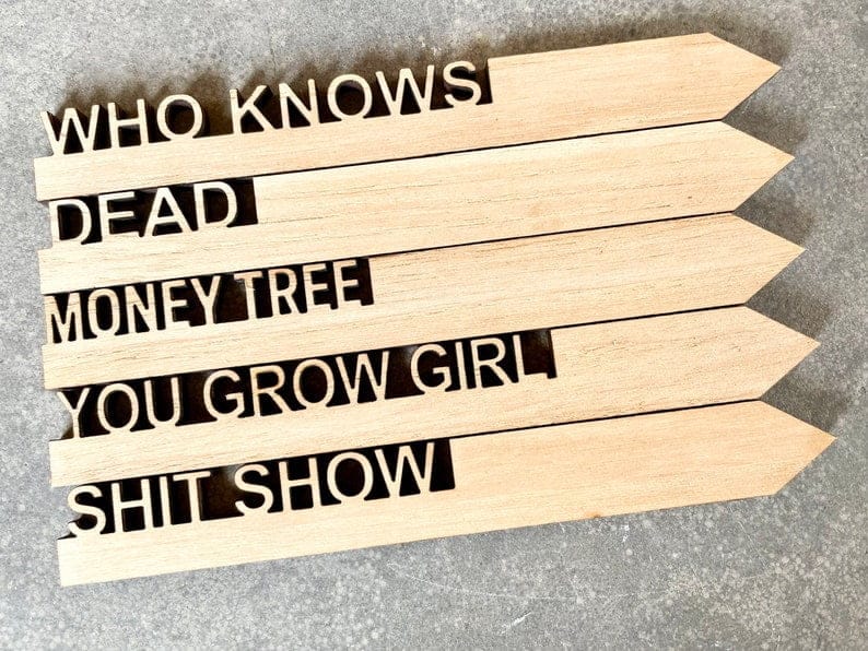 Laser Cut Wooden Label Markers