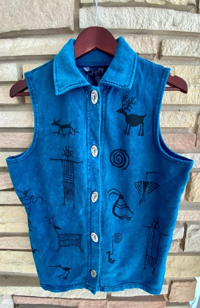 vintage blue vest from the 90s