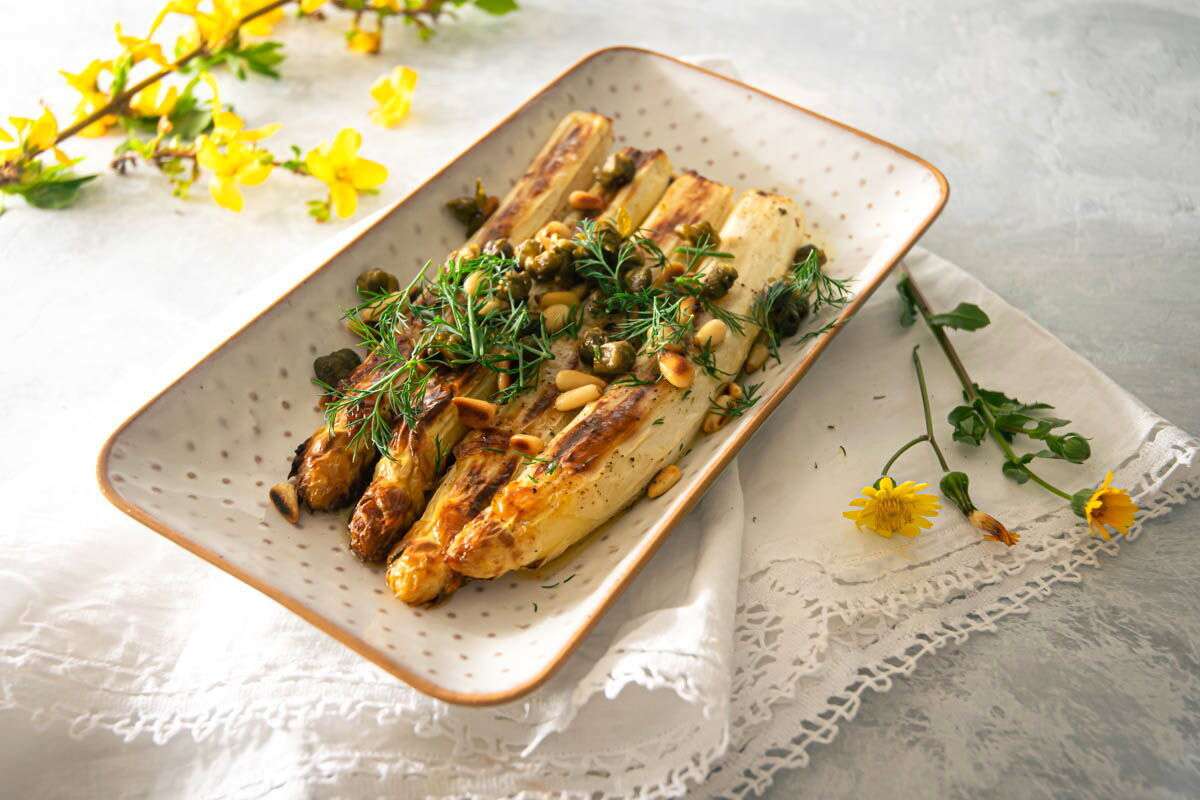roasted white asparagus
