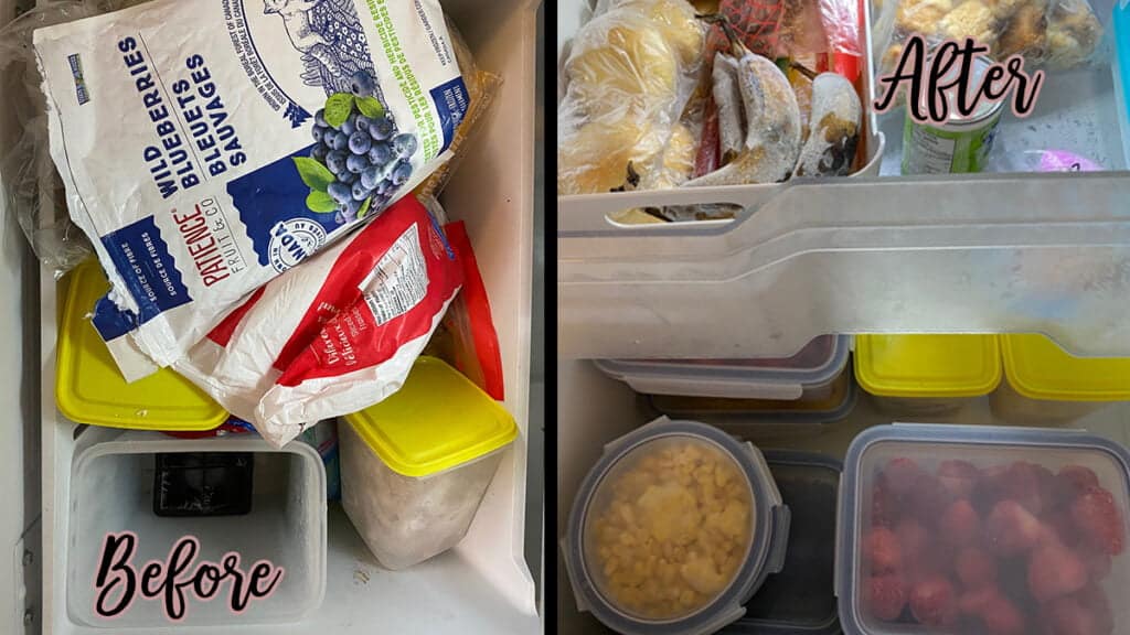 How to organize a bottom freezer