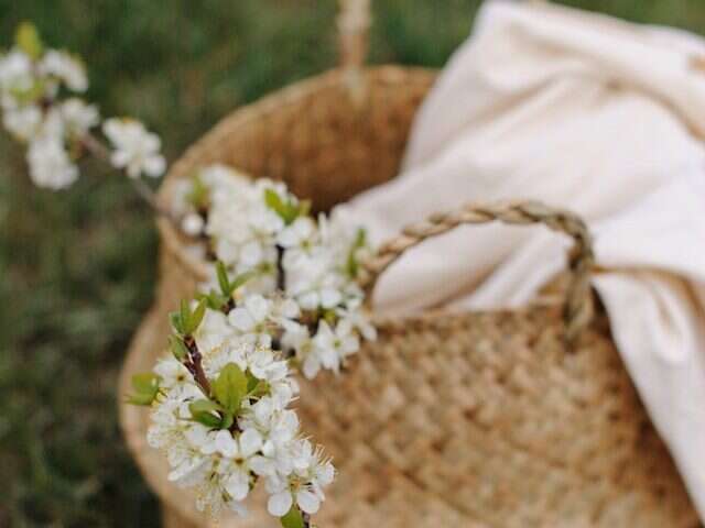 Laundry hamper with some clothes inside