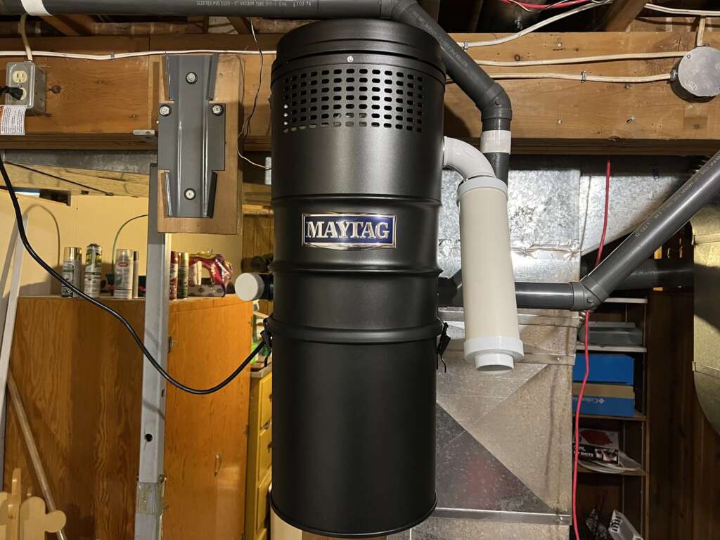 Is a central vacuum worth it? I think so - this is a picture of my new Maytag vacuum
