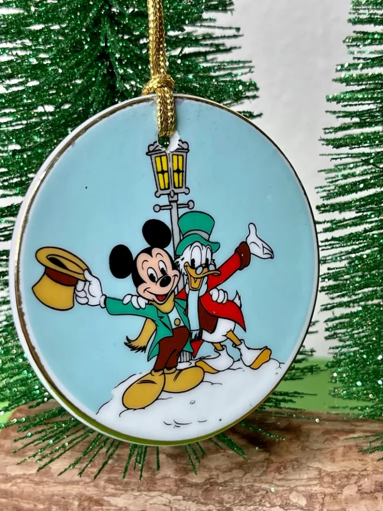 Vintage gift ideas: Disney Parks Mickey's a Christmas Carol Ornament for a Christmas tree