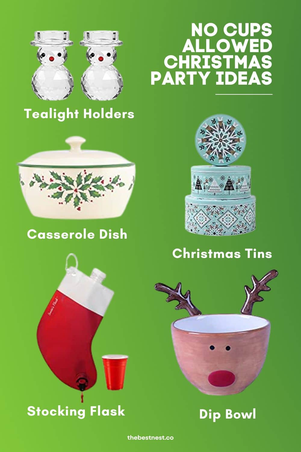 No Cups Allowed Christmas Party Ideas