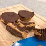 pb cups on a cutting board