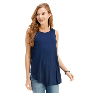 casual sleeveless soft tunic tank top