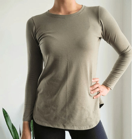 bamboo fitted long sleeve shirt