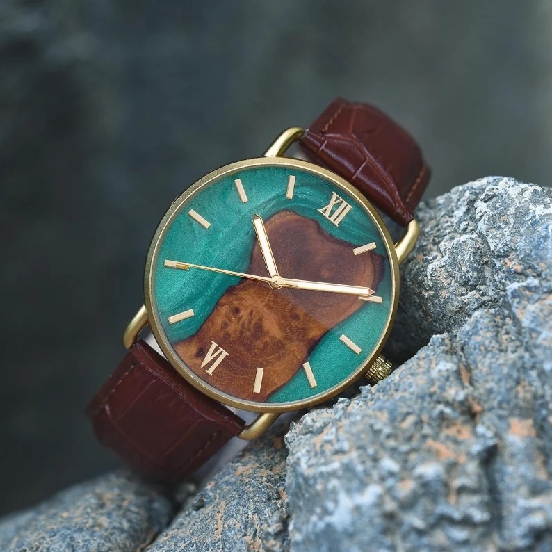 Engraved watch for men
