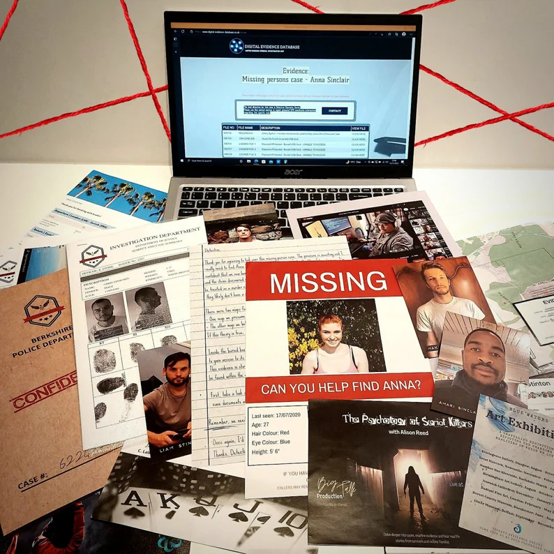 Detective cold case kit that you can solve as a date