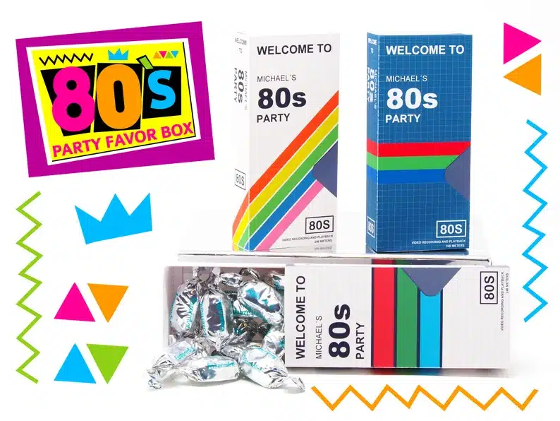 retro cassette tape party favor boxes