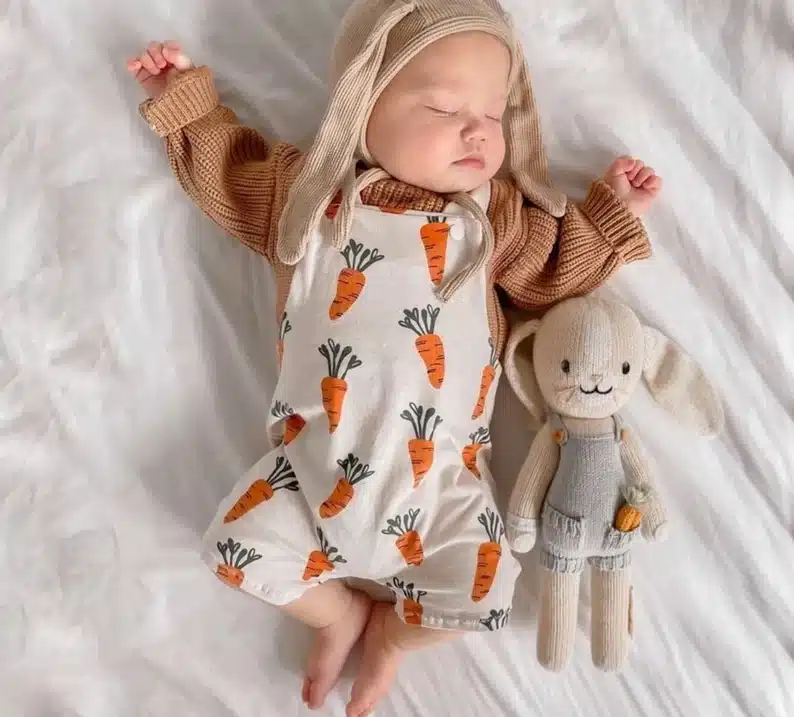 Baby carrot romper boho style