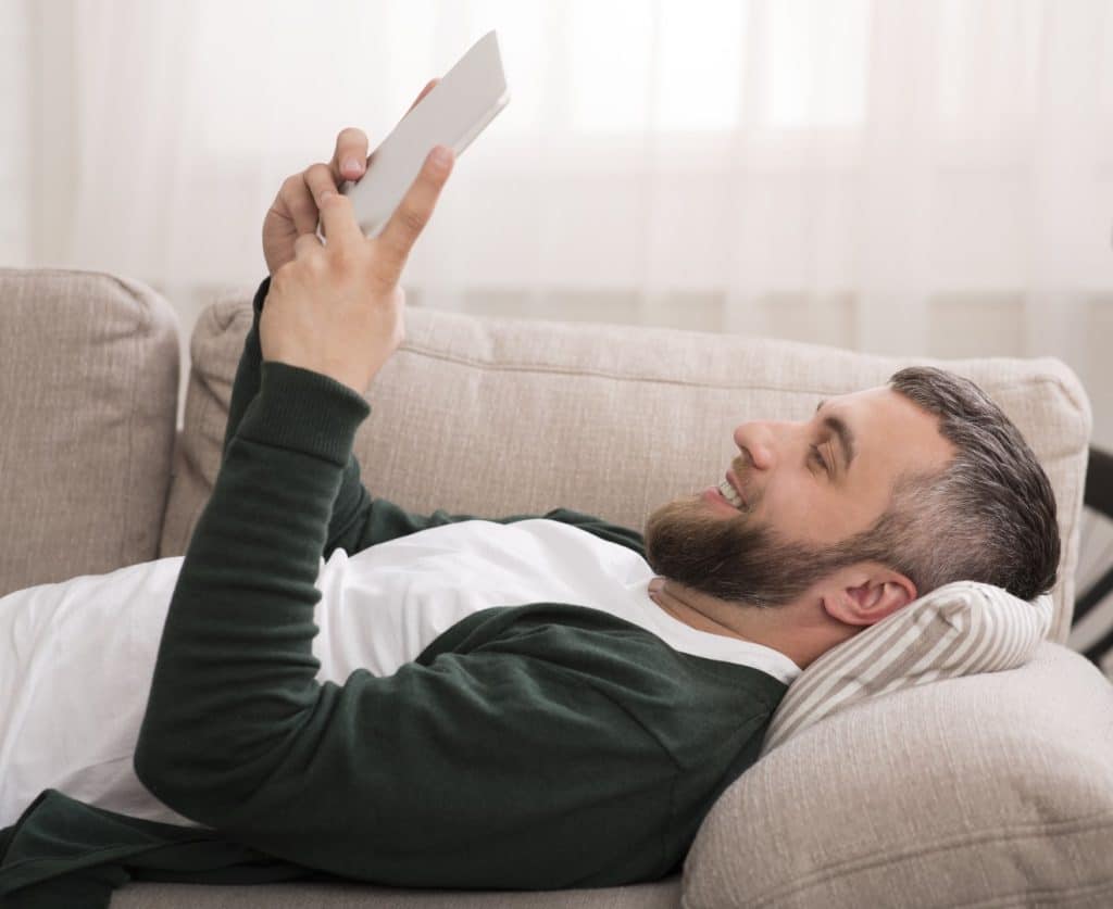 My lazy parent husband is on his phone