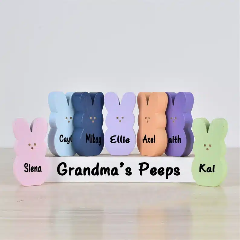 Grandma's peeps personalized easter decoration gift idea