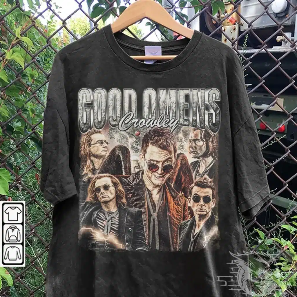 Crowley 90s Shirt good omens t-shirt retro