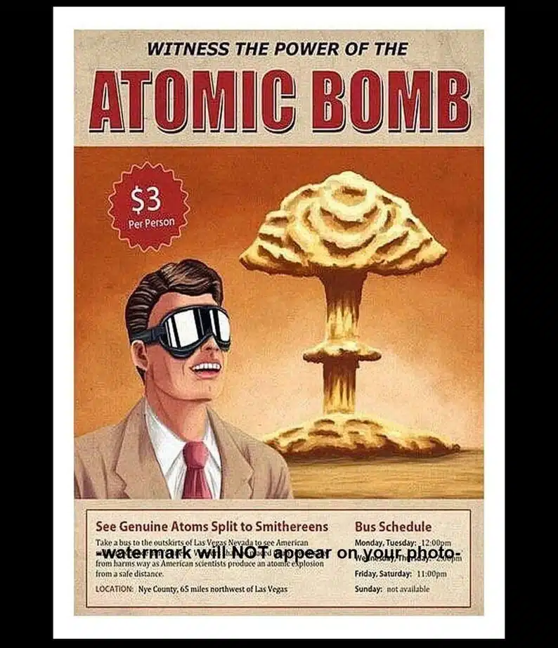 Atomic Bomb Testing Tour Poster