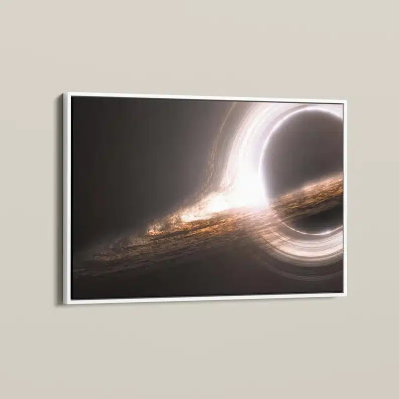 Black hole event horizon art print