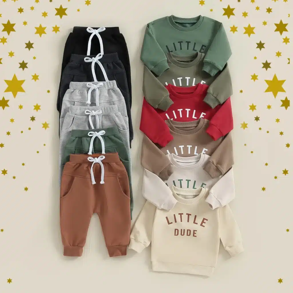 Baby Boy Autumn Long Sleeve Top + Pants Clothes Set